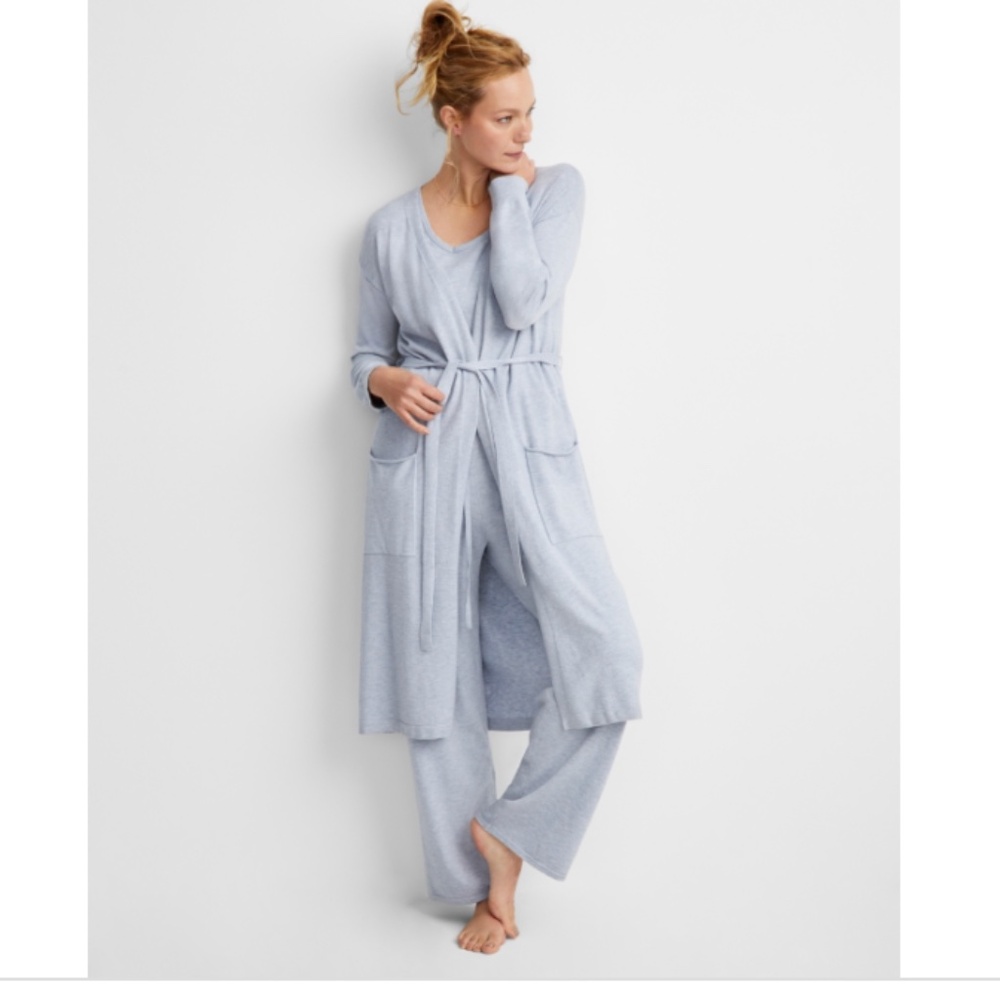State of Day Women's Long Sweater Knit Layering Robe,